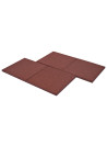 Fall Protection Tiles 12 pcs Rubber 50x50x3 cm Red