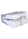 Boat Seats 2 pcs Foldable Backrest Blue-white Pillow 41x36x48cm
