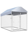 Outdoor Dog Kennel with Roof 200x100x125 cm