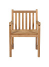 Outdoor Chairs 8 pcs Solid Teak Wood