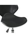 Swivel Dining Chairs 4 pcs Black Faux Leather
