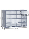 Multi-drawer Organiser with 16 Middle Drawers 52x16x37 cm