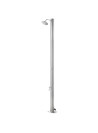 Garden Shower with Brown Base 220 cm Stainless Steel