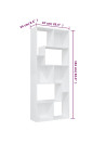 Book Cabinet White 67x24x161 cm Engineered Wood