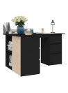 Corner Desk Black 145x100x76 cm Engineered Wood