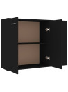 Sideboard Black 105x30x75 cm Engineered Wood