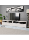 TV Cabinets 2 pcs Engineered Wood 95x35x36 cm White