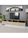 TV Cabinets 2 pcs Engineered Wood 95x35x36 cm Oak