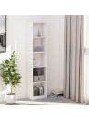 5-Tier Book Cabinet White 40x24x175 cm Engineered Wood