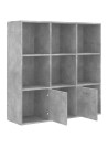 Book Cabinet Concrete Grey 98x30x98 cm Engineered Wood