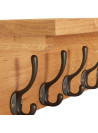 Coat Rack 90x16x16 cm Solid Oak Wood