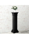 Classic Square Pillar Plant Stand Black 17x17x66 cm MDF