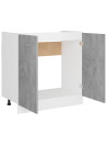 Sink Bottom Cabinet Concrete Grey 80x46x81.5 cm Engineered Wood