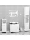 Bathroom Cabinet White 60x33x61 cm Engineered Wood