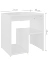 Bed Cabinet White 40x30x40 cm Engineered Wood