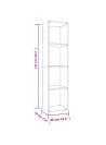 Book Cabinet/TV Cabinet Sonoma Oak 36x30x143 cm Engineered Wood