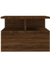 Floating Nightstand 2 pcs Brown Oak 40x31x27 cm Engineered Wood
