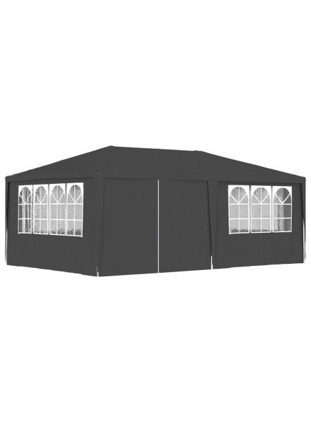 Professional Party Tent with Side Walls 4x6 m Anthracite 90 g/m?