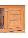 Outdoor Rabbit Hutch Small Pet Cage 1 Door Wood