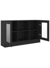 Vitrine Cabinet Black 120x30.5x70 cm Engineered Wood