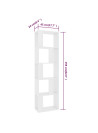 Book Cabinet/Room Divider White 45x24x159 cm Engineered Wood