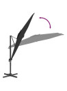 Cantilever Umbrella with Aluminium Pole Black 400x300 cm