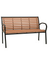 Garden Bench Black and Brown 116 cm Steel and WPC