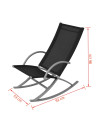 Garden Rocking Chairs 2 pcs Steel and Textilene Black