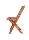 Outdoor Bistro Chairs 2 pcs Solid Acacia Wood