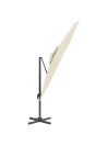 Double Top Cantilever Umbrella Sand White 400x300 cm