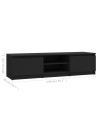 TV Cabinet Black 140x40x35.5 cm Engineered Wood
