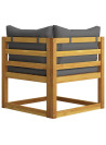5 Piece Garden Lounge Set with Cushion Solid Acacia Wood