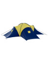 Camping Tent Polyester 9 Persons Blue-yellow