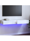 TV Cabinet with LED Lights White 120x35x15.5 cm