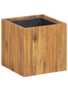 Garden Raised Bed Pot 24.5x24.5x25 cm Solid Acacia Wood