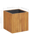 Garden Raised Bed Pot 43.5x43.5x44 cm Solid Acacia Wood