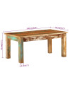 Coffee Table 100x55x45 cm Solid Wood Reclaimed