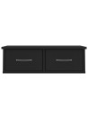 Wall-mounted Drawer Shelf Black 60x26x18.5 cm Engineered Wood