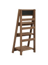 3-Tier Plant Stand with Blackboard 40x30x90 cm Solid Fir Wood