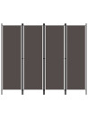 4-Panel Room Divider Anthracite 200x180 cm