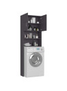 Washing Machine Cabinet Grey 64x25.5x190 cm Engineered Wood