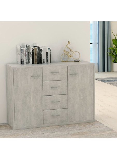 Sideboard Concrete Grey 88x30x65 cm Engineered Wood