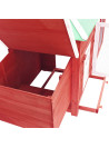 Chicken Coop with Nest Box Red 190x72x102 cm Solid Firwood