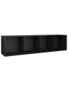 Book Cabinet/TV Cabinet Black 36x30x143 cm Engineered Wood
