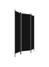 3-Panel Room Divider Black 150x180 cm