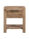 Nightstand with Drawer 40x30x48 cm Solid Acacia Wood