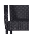 Stackable Outdoor Chairs 6 pcs Poly Rattan Black