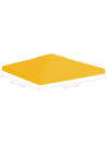 2-Tier Gazebo Top Cover 310 g/m² 3x3 m Yellow
