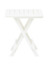 Folding Garden Table White 45x43x50 cm Plastic
