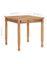 Garden Dining Table 80x80x80 cm Solid Teak Wood